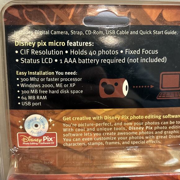 Pirates Of The Caribbean DISNEY PIX Micro Digital Camera Johnny Depp - Picture 6 of 7